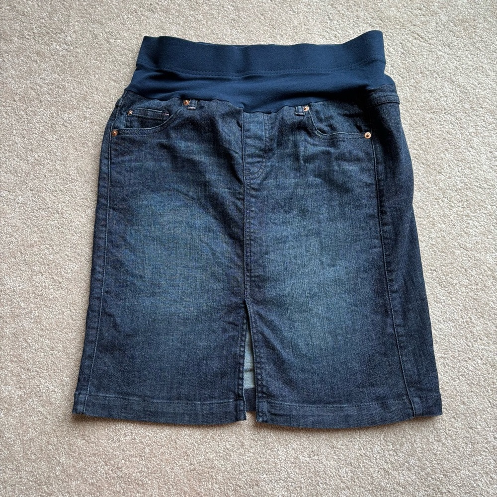 Maternity jean skirt